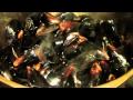 Баклажаны гриль с морепродуктами и песто из базалика
