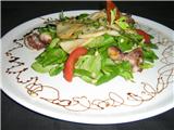 Корн салат с маскардини и кальмарами